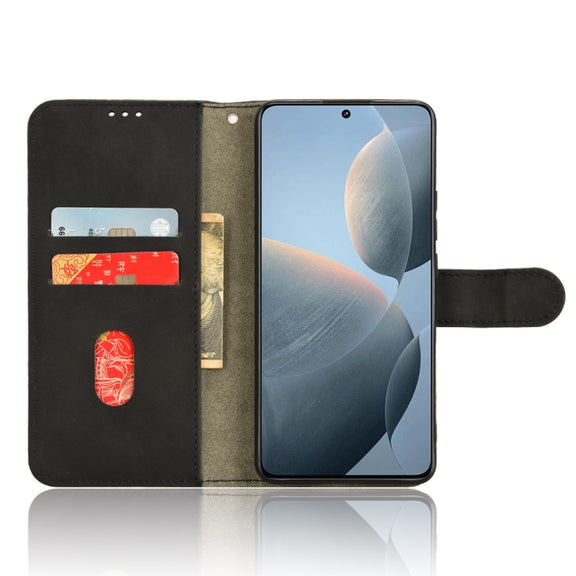 For Xiaomi Redmi K70 / K70 Pro Skin Feel Magnetic Flip Leather Phone Case(Black)