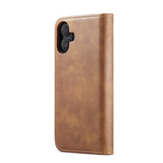 For iPhone 16 Plus DG.MING Crazy Horse Texture Detachable Magnetic Leather Phone Case(Brown)