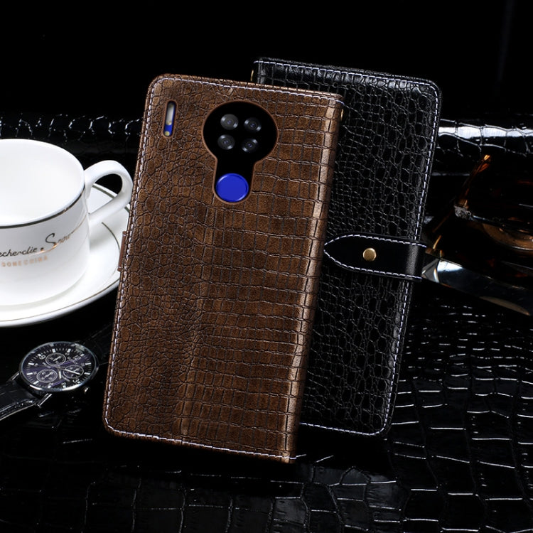 For Blackview A80 idewei Crocodile Texture Horizontal Flip Leather Case with Holder & Card Slots & Wallet(Black)