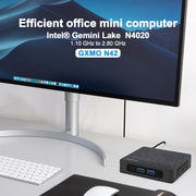 GXMO N42 Windows 11 Intel Gemini Lake N4000 Mini PC NVME SSD WiFi Mini Desktop Computer, Specification:6GB+64GB(Black)