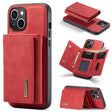 For iPhone 15 DG.MING M1 Series 3-Fold Multi Card Wallet Leather Phone Case(Red) - iPhone 15 Cases by DG.MING | Online Shopping South Africa | PMC TechLife | Buy Now Pay Later Mobicred