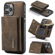 For iPhone 16 Pro Max DG.MING M1 Series 3-Fold Multi Card Wallet Leather Phone Case(Coffee)