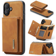 For iPhone 16 DG.MING M1 Series 3-Fold Multi Card Wallet Leather Phone Case(Brown) - iPhone 16 Cases by DG.MING | Online Shopping South Africa | PMC TechLife | Buy Now Pay Later Mobicred