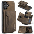 For iPhone 16 Plus DG.MING M2 Series 3-Fold Card Bag Wallet Leather Phone Case(Coffee) - iPhone 16 Plus Cases by DG.MING | Online Shopping South Africa | PMC TechLife | Buy Now Pay Later Mobicred