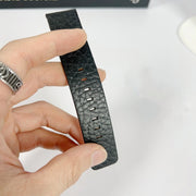 For Apple Watch Ultra 49mm Buffalo Leather Watch Band(Black)