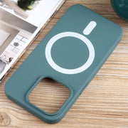For iPhone 15 Pro Max MagSafe Liquid Silicone Phone Case(Deep Green)