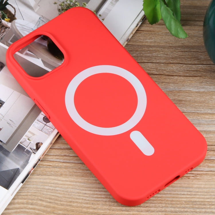 For iPhone 11 MagSafe Liquid Silicone Phone Case(Red)