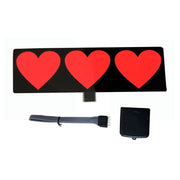 EL Luminous Car Stickers Cold Light Car Stickers Car Luminous Pattern Decoration(Three hearts)
