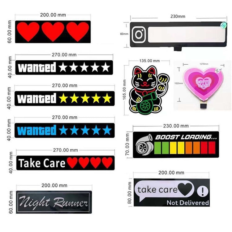 EL Luminous Car Stickers Cold Light Car Stickers Car Luminous Pattern Decoration(Drift Model)