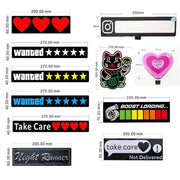EL Luminous Car Stickers Cold Light Car Stickers Car Luminous Pattern Decoration(Mperformance)