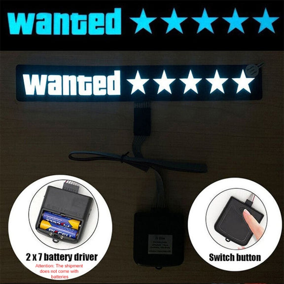 EL Luminous Car Stickers Cold Light Car Stickers Car Luminous Pattern Decoration(Driver Safe)