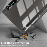 For Samsung Galaxy Tab S9 Acrylic 3-folding Painted Smart Leather Tablet Case(Graffiti)