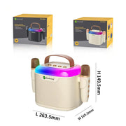 New RiXing NR8805 TWS Portable Smart Bluetooth Speaker with RGB Lighting(Beige)