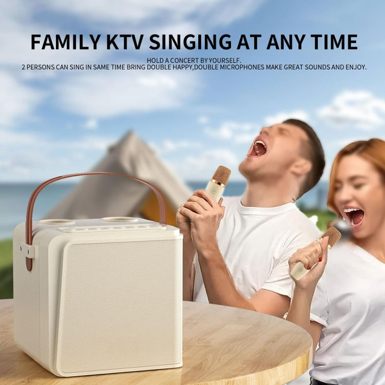New RiXing NR8807 TWS Portable Handheld Noise Reduction Smart Wireless Bluetooth Speaker(White)