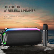 New RiXing NR8809 20W Outdoor Portable TWS Smart Wireless Bluetooth Speaker, Style:Single Mic(Blue)