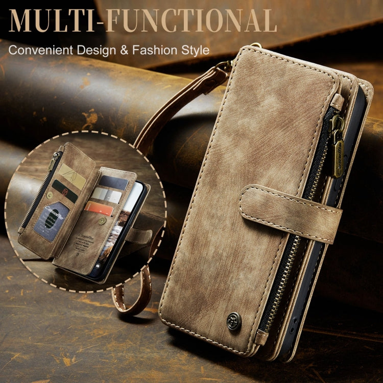 For iPhone 15 CaseMe C30 Multifunctional Leather Phone Case(Brown)