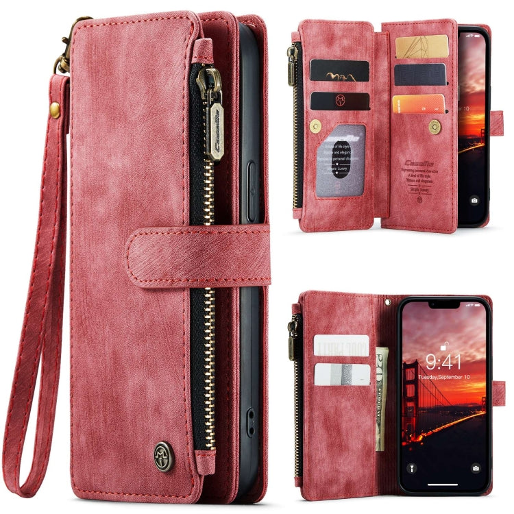For iPhone 15 Plus CaseMe C30 Multifunctional Leather Phone Case(Red)