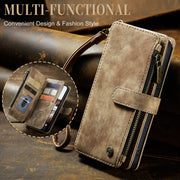 For iPhone 15 Plus CaseMe C30 Multifunctional Leather Phone Case(Brown)