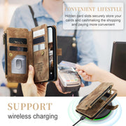 For iPhone 15 Plus CaseMe C30 Multifunctional Leather Phone Case(Brown)