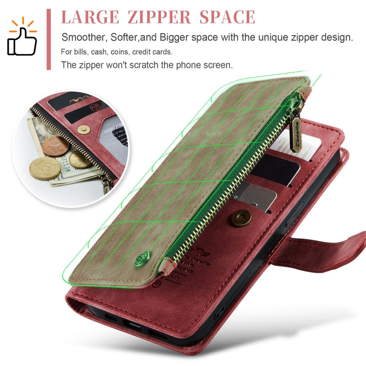 For iPhone 15 Pro CaseMe C30 Multifunctional Leather Phone Case(Red)