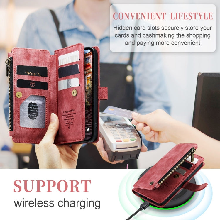 For iPhone 15 Pro CaseMe C30 Multifunctional Leather Phone Case(Red)