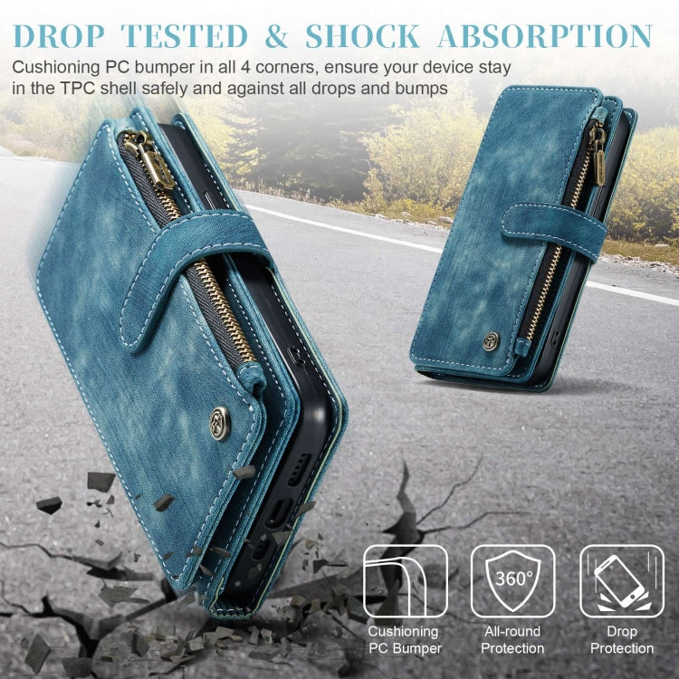 For iPhone 15 Pro Max CaseMe C30 Multifunctional Leather Phone Case(Blue)