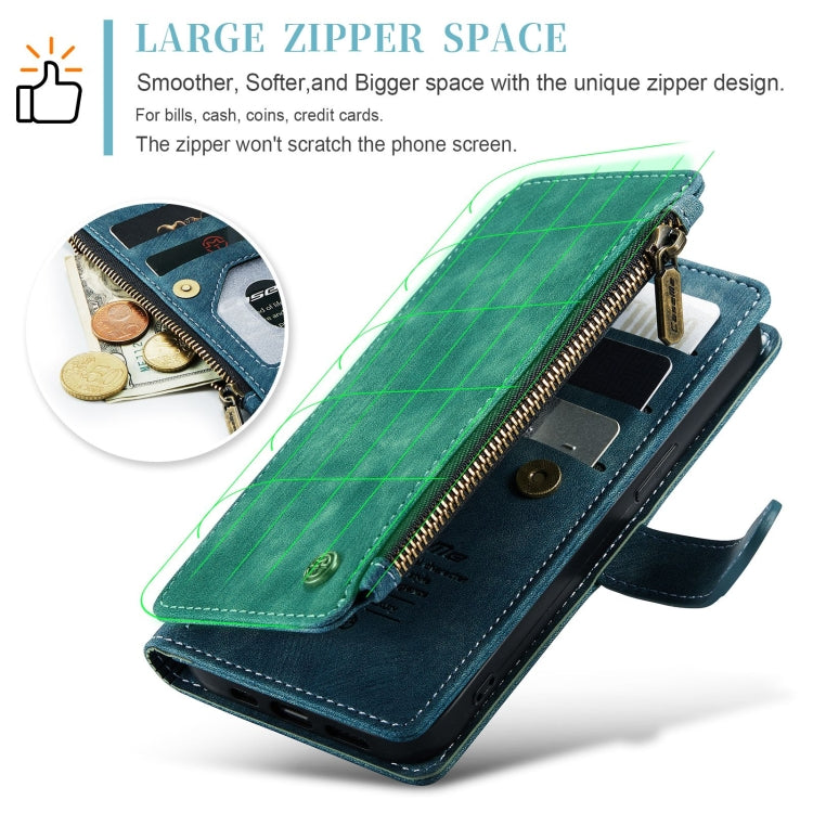 For iPhone 15 Pro Max CaseMe C30 Multifunctional Leather Phone Case(Blue)