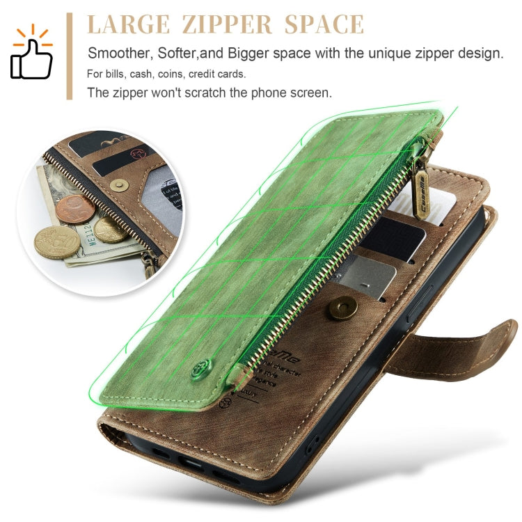 For iPhone 15 Pro Max CaseMe C30 Multifunctional Leather Phone Case(Brown)