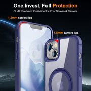 For iPhone 15 MagSafe Magnetic Rotating Holder Phone Case(Klein Blue)
