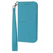 For iPhone 16 Pro Woven Texture Stitching Magnetic Leather Phone Case(Blue)