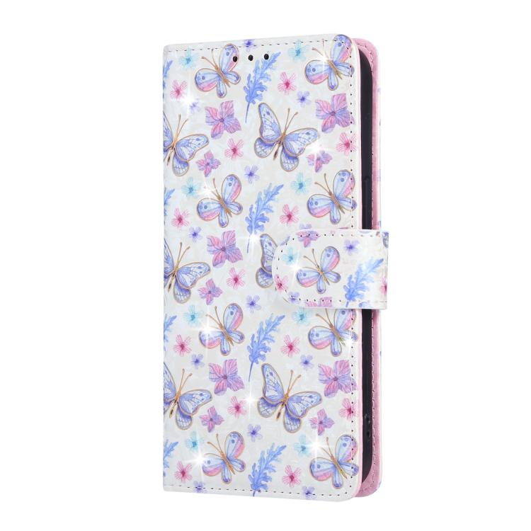 For iPhone 16e Bronzing Painting RFID Leather Case(Pansies)
