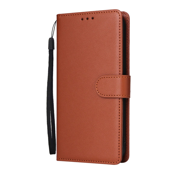 For iPhone 16 Pro Max Multifunctional Horizontal Flip Leather Phone Case with Three Card Slots(Brown)