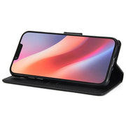For iPhone 16e Multifunctional Horizontal Flip Leather Phone Case with Three Card Slots(Black)