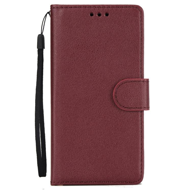 For iPhone 16e Multifunctional Horizontal Flip Leather Phone Case with Three Card Slots(Wine Red)