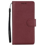 For iPhone 16e Multifunctional Horizontal Flip Leather Phone Case with Three Card Slots(Wine Red)