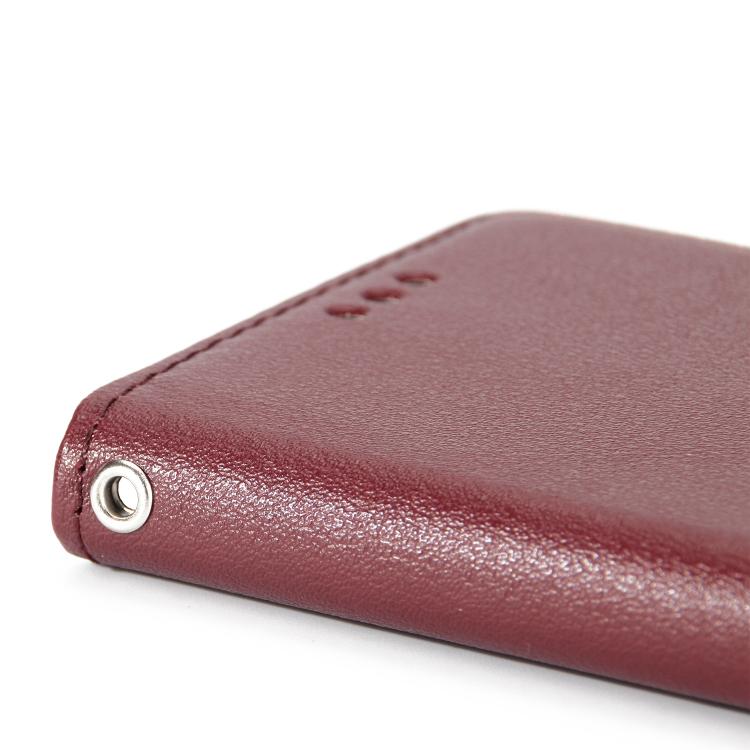 For iPhone 16e Multifunctional Horizontal Flip Leather Phone Case with Three Card Slots(Wine Red)