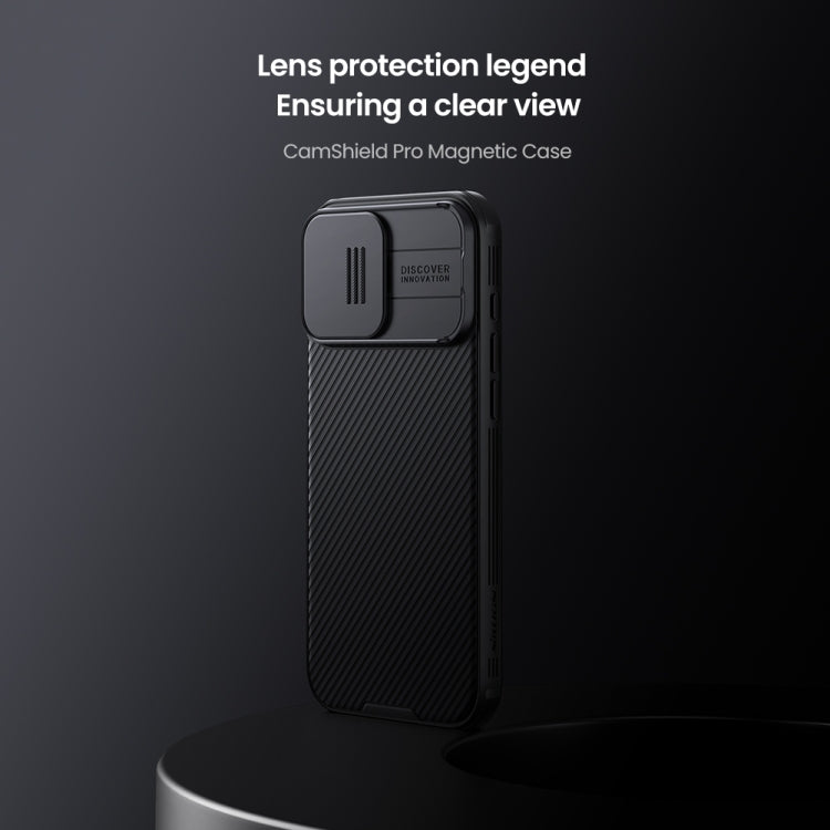For iPhone 16 Pro Max NILLKIN CamShield Pro Magnetic Magsafe Phone Case(Black)