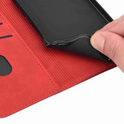For iPhone 16 Skin Feel Splicing Leather Phone Case(Red)