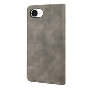 For iPhone 16e Skin Feel Splicing Leather Phone Case(Grey)