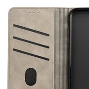 For iPhone 16e Skin Feel Splicing Leather Phone Case(Grey)