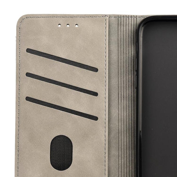 For iPhone 16e Skin Feel Splicing Leather Phone Case(Grey)