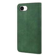 For iPhone 16e Skin Feel Splicing Leather Phone Case(Green)