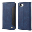 For iPhone 16e Skin Feel Splicing Leather Phone Case(Blue) - iPhone 16e Cases by PMC TechLife | Online Shopping South Africa | PMC TechLife | Buy Now Pay Later Mobicred