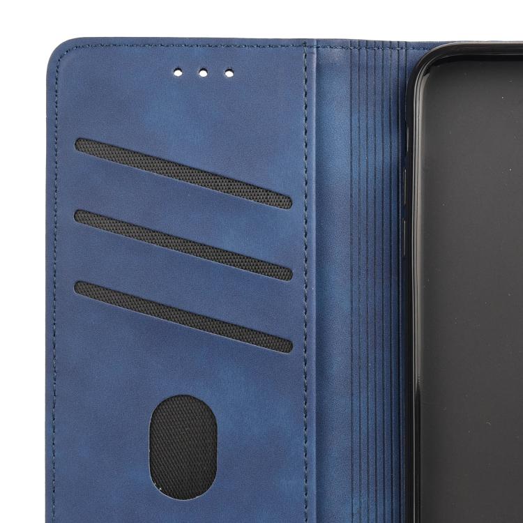 For iPhone 16e Skin Feel Splicing Leather Phone Case(Blue)