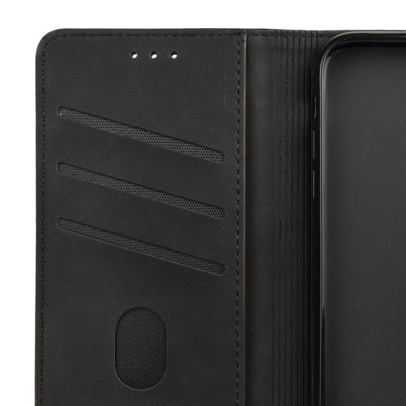 For iPhone 16e Skin Feel Splicing Leather Phone Case(Black)