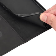 For iPhone 16e Skin Feel Splicing Leather Phone Case(Black)