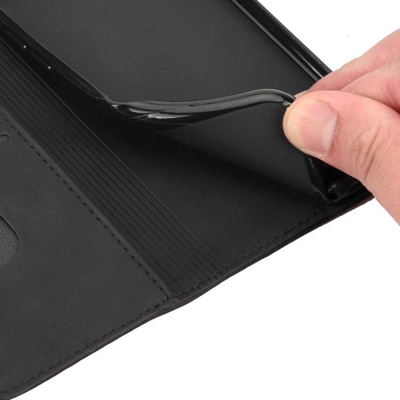 For iPhone 16e Skin Feel Splicing Leather Phone Case(Black)
