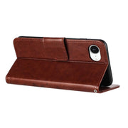 For iPhone 16e Butterfly Flower Pattern Flip Leather Phone Case(Brown)