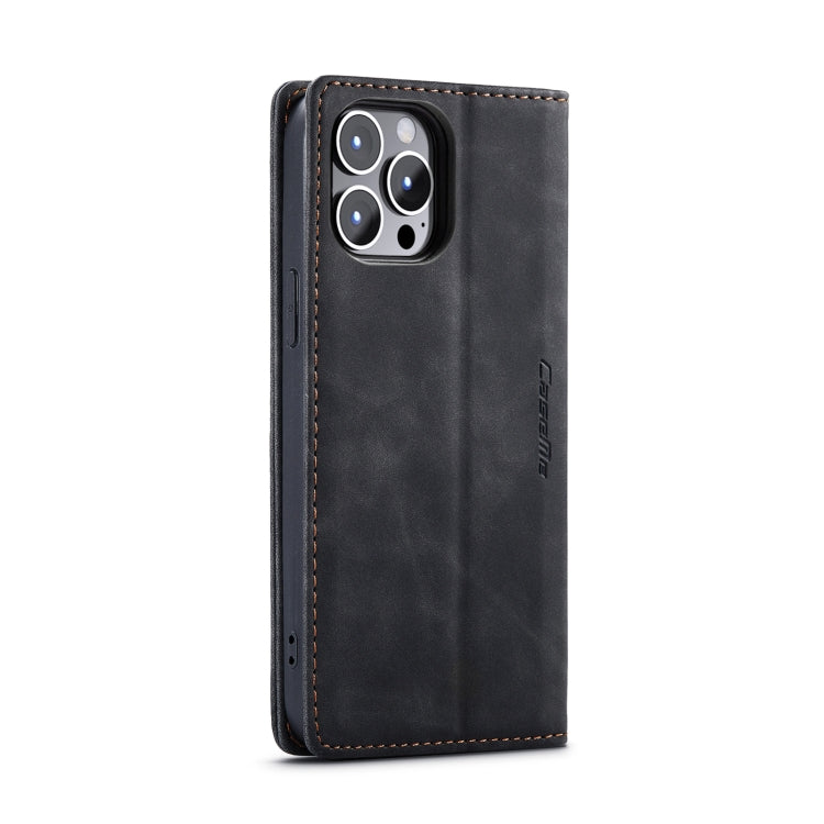For iPhone 15 Pro CaseMe 013 Multifunctional Horizontal Flip Leather Phone Case(Black)