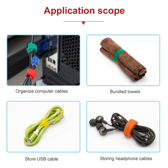 1.2cm 3m Reusable & Dividable Hook and Loop Cable Ties(Random Color Delivery)